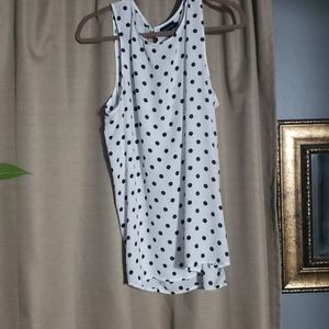 Polka dot sleeveless blouse